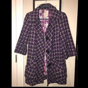 Tulle quarter sleeves coat. Size Med